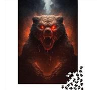 Adult Impossible Puzzles Demonic Bear 1000 Piece Jigsaw Puzzles Paper Jigsaw Puzzle For Adults 1000pcs (38x26cm)