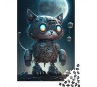 Adult Impossible Puzzles Space Mechanical Cat 1000 Piece Jigsaw Puzzles Wooden Jigsaw Puzzle For Adults 1000pcs (75x50cm)