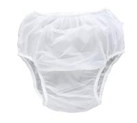 Adult Incontinence Pants Water Resistant Reusable Diaper Covers Leakproof Underpants Briefs for Long Trips, Healthcare Workers, and Post-Operative RecoveryWhite,M