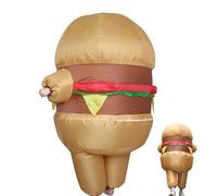 Adult Inflatable Hamburger Costume - Giant 3D Inflatable Hamburger Costume Fast Inflate Mascot Suit Lightweight Performance Clothes | Food Themed Clothing For Women, Co