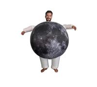 Adult Inflatable Moon Costume, Realistic Crater Full Moon Blow Up Suit for Men Women, Space Astronaut Theme Novelty Fancy Dress for Halloween, Space Party, Science Class, Cyber W osplay