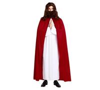 Adult Jesus Christ Costume Virgin Mary Costumes White Jesus Robe with Red Cape Christmas Nativity Plays Costume Ancient Greek Prince Cosplay Outfit for Halloween Religious Fancy Dress