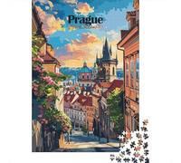 Adult Jigsaw 1000 Pieces, Prague Cityscape, 52x38cm/1000pcs