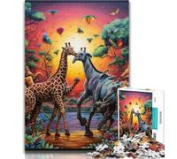 Adult Jigsaw African Animals Jigsaw Puzzles for Adults 1000,Wall Decoration Unique Birthday And Xmas Gifts Suitable for And 14 50x75cm