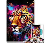 Adult Jigsaw African Leopard Jigsaw Puzzle 1000 Pieces for Teenagers,Challenging Game And Family Play Parent-child Interaction 26x38cm