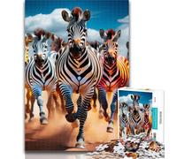 Adult Jigsaw African Zebra 1000 Piece Jigsaw Puzzles for Adults Gifts,Toys Educational Games Stress Relieving Wishlist with Santa Claus 75x50cm