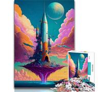 Adult Jigsaw Amazing Rocket The Sea Jigsaw Puzzles for Adults 1000,for Is Ideal As A Gift for The Whole Family for And 14 Years Old 75x50cm
