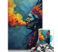 Adult Jigsaw American Indians 1000 Piece Jigsaw Puzzles for Teenagers Gifts,Educational Game Challenge Toy for Women And Men 75x50cm