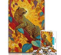 Adult Jigsaw Animal Cheetah 1000 Pieces Jigsaw Puzzle for Adults& Teens,Toys Educational Games Stress Relieving Unique Home Decor And Gifts 26x38cm