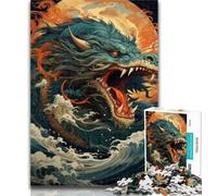 Adult Jigsaw Animal Colourful Dragon 1000 Pieces Jigsaw Puzzle For Adults Teens,Staycation Kill Time Enhance Love between Couples 50x75cm