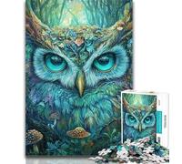 Adult Jigsaw Animal Owl 1000 Piece Jigsaw Puzzles for Teenagers Gifts,Educational Games Home Decoration Artists Collection, Fine Art 26x38cm