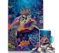 Adult Jigsaw Animal Turtle Jigsaw Puzzles for Adults 1000 Pieces,Vibrant And Unique Design Relaxing & Challenging Puzzle Experience (38x26cm)
