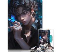 Adult Jigsaw Anime Boy 1000 Piece Jigsaw Puzzles for Adults Gifts,Toys Educational Games Stress Relieving Wishlist with Santa Claus (50x75cm)