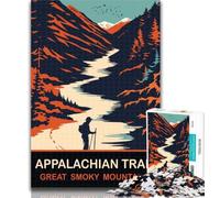 Adult Jigsaw Appalachian Trail Jigsaw Puzzle 1000 Pieces for Teenagers,Stress Reliever Difficult Challenge Unique Home Decor And Gifts 26x38cm