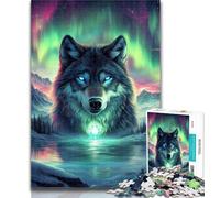 Adult Jigsaw Arctic Wolf Puzzles for Adults Teens 1000 Pieces,Wall Decoration Unique Birthday And Xmas Gifts Suitable for And 14 50x75cm
