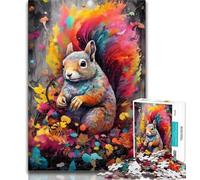 Adult Jigsaw Art Cute Squirrel Jigsaws Puzzles 1000 Pieces for Adults Gifts,Brain Teaser Game Wall Decoration Unique Birthday And Xmas Gifts 50x75cm