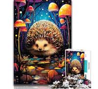 Adult Jigsaw Art Hedgehog 1000 Pieces Jigsaw Puzzles for Adults And Teens,Train Your Brain And Hands Gifts for Friends And Family 26x38cm