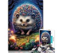 Adult Jigsaw Art Hedgehog Jigsaw Puzzles for Teenagers 1000,Family Game Stress Reliever Difficult Challenge Secret Santa Gifts 50x75cm