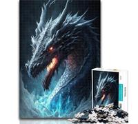 Adult Jigsaw Art Ice Dragon Jigsaw Puzzles for Teenagers 1000 Piece,Educational Game for Birthday, Chrismas for And 14 Years Old 50x75cm