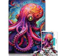 Adult Jigsaw Art Octopus Adult Jigsaws 1000 Pieces Difficult,Toys Educational Games Stress Relieving Wishlist with Santa Claus 50x75cm