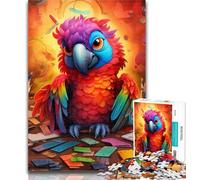 Adult Jigsaw Art Parrot Jigsaw Puzzles for Adults 1000 Pieces,Vibrant And Unique Design Relaxing & Challenging Puzzle Experience 26x38cm
