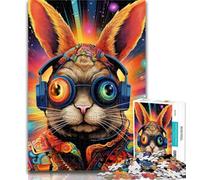 Adult Jigsaw Art Rabbits 1000 Pieces Jigsaw Puzzles for Adults And Teens,Toy Intellectual Game Artists Collection, Fine Art 50x75cm