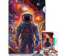 Adult Jigsaw Artistic Astronauts 1000 Piece Jigsaw Puzzles for Adults Gifts,Educational Games Home Decoration Artists Collection, Fine Art 26x38cm