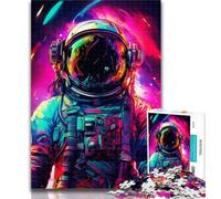 Adult Jigsaw Artistic Astronauts Jigsaws 1000 Pieces for Adults,with Fully Interlocking Randomly Shaped Pieces for And 14 Years Old 26x38cm