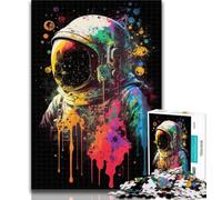 Adult Jigsaw Astronaut Colourful 1000 Piece Jigsaw Puzzle for Adults Teens,Toys Educational Games Stress Relieving Parent-child Interaction 50x75cm