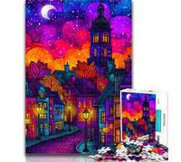 Adult Jigsaw Autumn City Scenery Jigsaw Puzzles for Teenagers 1000 Piece,Birthday Gift Idea for Adults, Family Game And Hobby 50x75cm