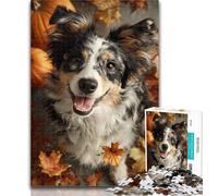 Adult Jigsaw Autumn Dog Jigsaw Puzzles 1000 Pieces for Adults Teens,for Age 14+ Impossible Game Best Gift for Adults And Teenagers 26x38cm