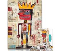 Adult Jigsaw Basquiat Robot 1000 Piece Jigsaw Puzzles for Teenagers Gifts,Toys Educational Games Stress Relieving Enhance Love between Couples 50x75cm