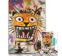 Adult Jigsaw Basquiat Style Jigsaw Puzzles for Adults 1000,Family Game Stress Reliever Difficult Challenge Secret Santa Gifts 26x38cm