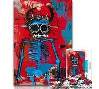 Adult Jigsaw Basquiat-style Skull Jigsaw Puzzles for Teenagers 1000 Piece,Birthday Gift Idea for Adults, Family Game And Hobby 50x75cm