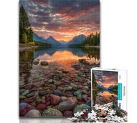 Adult Jigsaw Beautiful Mountain River Adult Jigsaws 1000 Pieces Difficult,Toys Educational Games Stress Relieving Wishlist with Santa Claus 50x75cm