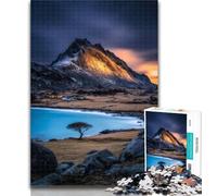 Adult Jigsaw Beautiful Mountains And Lakes 1000 Pieces Jigsaw Puzzle For Adults Teens,Staycation Kill Time Enhance Love between Couples 26x38cm