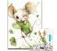 Adult Jigsaw Beautiful Watercolor Mouse 1000 Piece Jigsaw Puzzles for Teenagers,Train Your Brain And Hands Birthday Present, Gifts 50x75cm