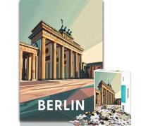 Adult Jigsaw Berlin Brandenburg Gate Jigsaw Puzzle 1000 Pieces for Teenagers,Stress Reliever Difficult Challenge Unique Home Decor And Gifts 75x50cm