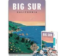 Adult Jigsaw Big Sur Jigsaw Puzzle 1000 Pieces for Teenagers,Challenging Game And Family Play Parent-child Interaction 26x38cm
