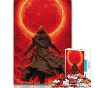 Adult Jigsaw Blood Moon Ninja Adult Jigsaws 1000 Pieces Difficult,Toys Educational Games Stress Relieving Wishlist with Santa Claus (26x38cm)