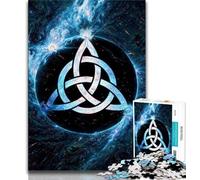 Adult Jigsaw Blue Celtic Logo Jigsaws 1000 Pieces for Adults,with Fully Interlocking Randomly Shaped Pieces for And 14 Years Old (50x75cm)