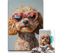 Adult Jigsaw Cavapoo Jigsaws 1000 Pieces for Teenagers,Stress Reliever Difficult Challenge Enhance Love between Couples (26x38cm)