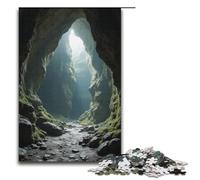 Adult Jigsaw Cave And Strange Stone 1000 Piece Puzzle Wooden Puzzle for Adults & Kids Age 12 Up Educational Toy 1000 PCS(38x26cm)