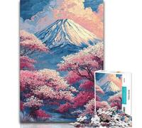 Adult Jigsaw Cherry Blossom Mount Fuji 1000 Pieces Jigsaw Puzzles for Adults And Teens,Train Your Brain And Hands Gifts for Friends And Family 26x38cm