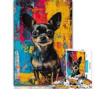 Adult Jigsaw Chihuahua Dog Jigsaw Puzzles 1000 Pieces for Adults Teens,for Age 14+ Impossible Game Best Gift for Adults And Teenagers (26x38cm)