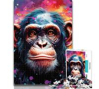 Adult Jigsaw Chimpanzee Jigsaw Puzzles for Adults 1000 Pieces,Vibrant And Unique Design Relaxing & Challenging Puzzle Experience 75x50cm