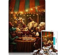 Adult Jigsaw Circus Animals 1000 Piece Jigsaw Puzzle for Adults Teens,Toys Educational Games Stress Relieving Great Gifts And Toys 50x75cm