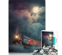 Adult Jigsaw Cloud Train Jigsaws Puzzles 1000 Pieces for Adults Gifts,Brain Teaser Game Wall Decoration Unique Birthday And Xmas Gifts 26x38cm