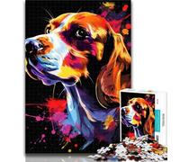 Adult Jigsaw Cocker Spaniel 1000 Piece Jigsaw Puzzles for Adults Gifts,Toys Educational Games Stress Relieving Wishlist with Santa Claus 75x50cm