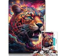 Adult Jigsaw Colorful Art Jaguar Jigsaw Puzzles for Adults 1000 Pieces,Vibrant And Unique Design Relaxing & Challenging Puzzle Experience 75x50cm